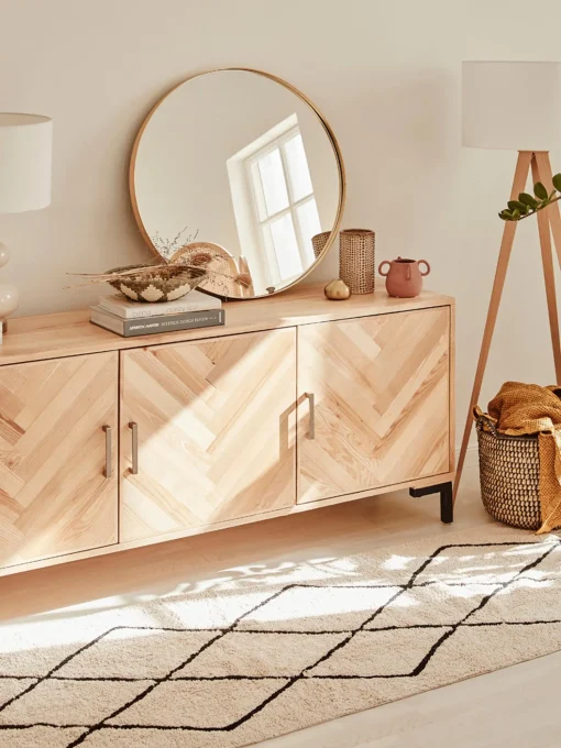 Aparador De Madera Maciza Leif