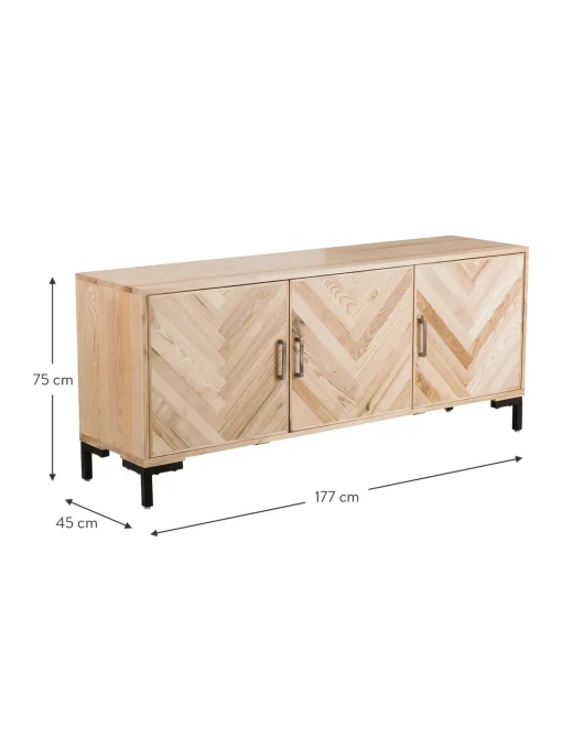 Aparador De Madera Maciza Leif
