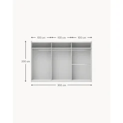 Armario Modular Charlotte, 3 Puertas Correderas (300 Cm), Diferentes Variantes