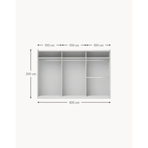 Armario Modular Charlotte, 3 Puertas Correderas (300 Cm), Diferentes Variantes