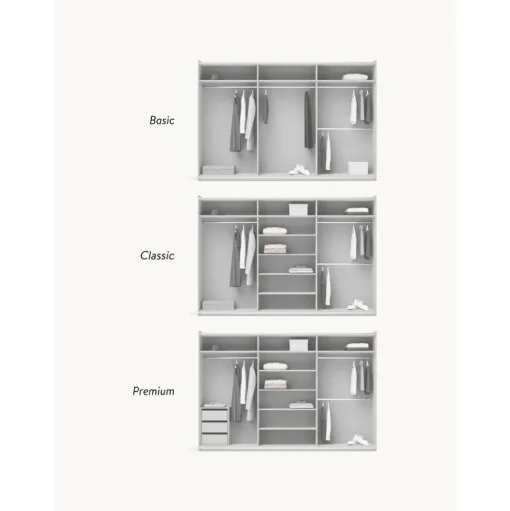 Armario Modular Charlotte, 3 Puertas Correderas (300 Cm), Diferentes Variantes