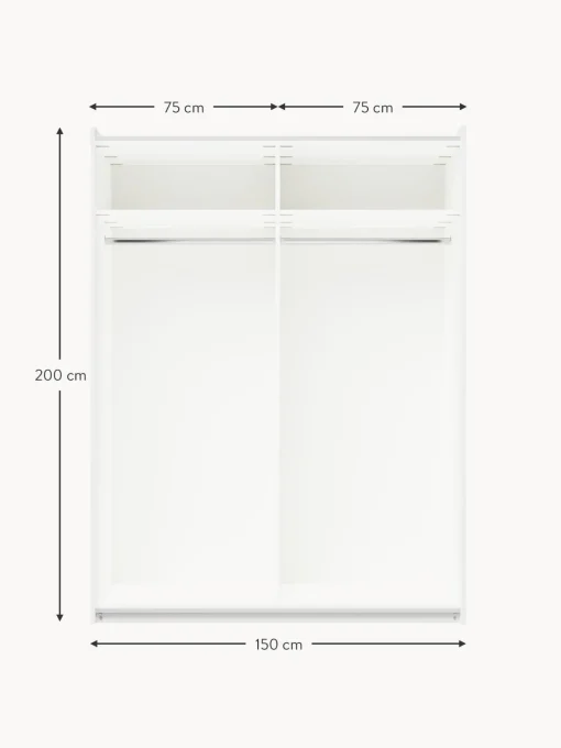Armario Modular Charlotte, 2 Puertas Correderas (150 Cm), Diferentes Variantes