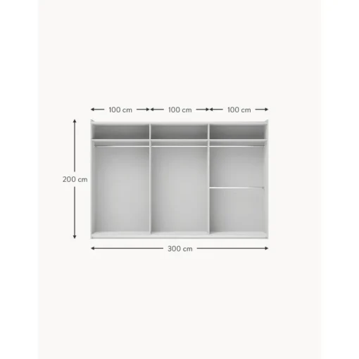 Armario Modular Leon, 3 Puertas Correderas (300 Cm), Diferentes Variantes
