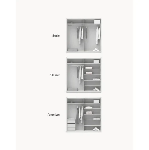 Armario Modular Leon, 2 Puertas Correderas (200 Cm), Diferentes Variantes