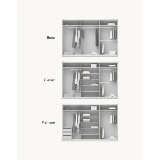 Armario Modular Leon, 3 Puertas Correderas (300 Cm), Diferentes Variantes