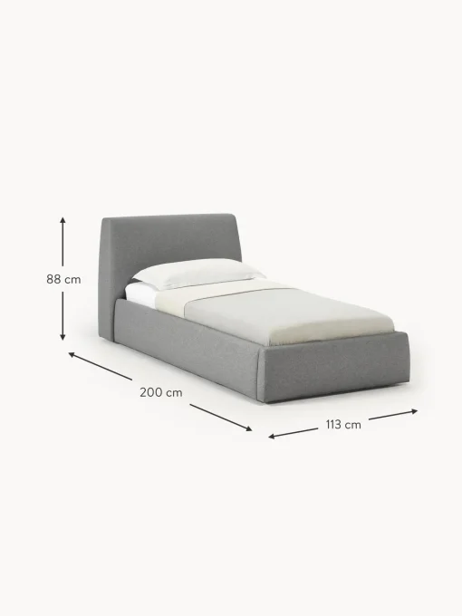 Cama Individual Cloud, Con Espacio De Almacenamiento