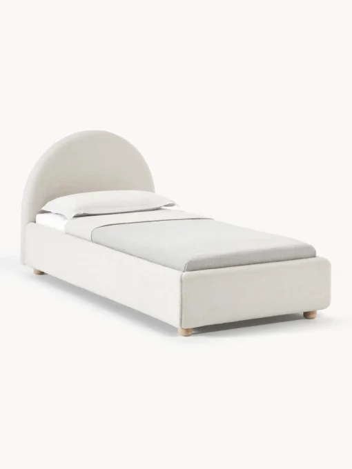 Cama Individual En Tejido Boucle Ebba, Con Espacio De Almacenamiento