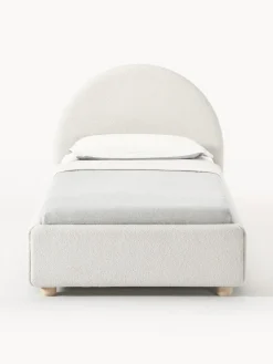 Cama Individual En Tejido Boucle Ebba, Con Espacio De Almacenamiento