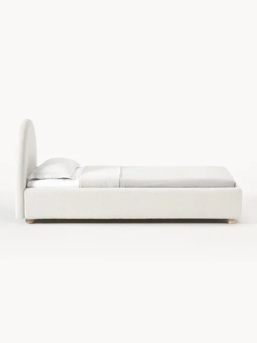 Cama Individual En Tejido Boucle Ebba, Con Espacio De Almacenamiento