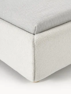 Cama Individual En Tejido Boucle Ebba, Con Espacio De Almacenamiento
