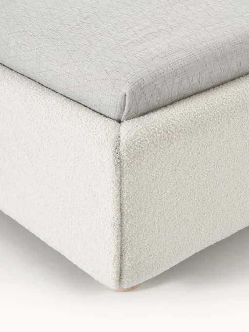 Cama Individual En Tejido Boucle Ebba, Con Espacio De Almacenamiento