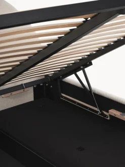 Cama Tapizada En Tejido Boucle Ebba, Con Espacio De Almacenamiento