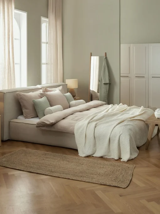 Cama Tapizada Lennon, Con Espacio De Almacenamiento