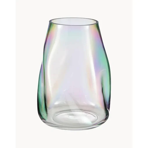 Jarron Artesanal De Vidrio Iridiscente Rainbow