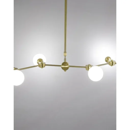 Lampara De Techo Grande De Vidrio Opalino Aurelia