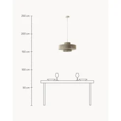 Lampara De Techo Grande De Lino Lace