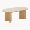 Mesa De Centro Ovalada De Madera Toni