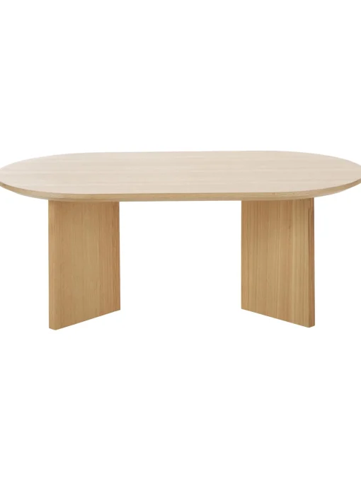 Mesa De Centro Ovalada De Madera Toni