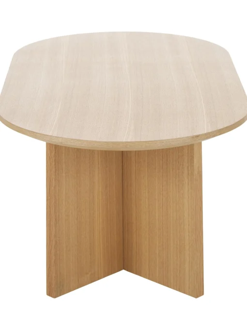 Mesa De Centro Ovalada De Madera Toni