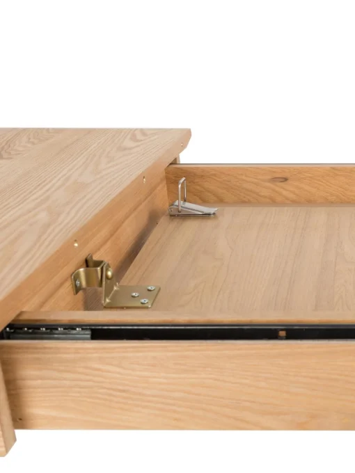 Mesa De Comedor Extensible De Madera De Fresno Glimps, 120-162 X 80 Cm