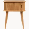 Mesita De Noche De Madera Barbier, Puerta Corredera