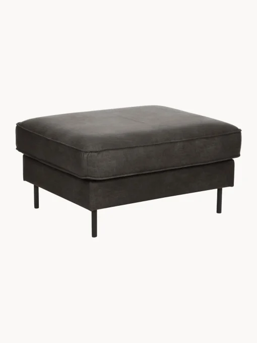 Reposapies Puf De Cuero Reciclado Hunter
