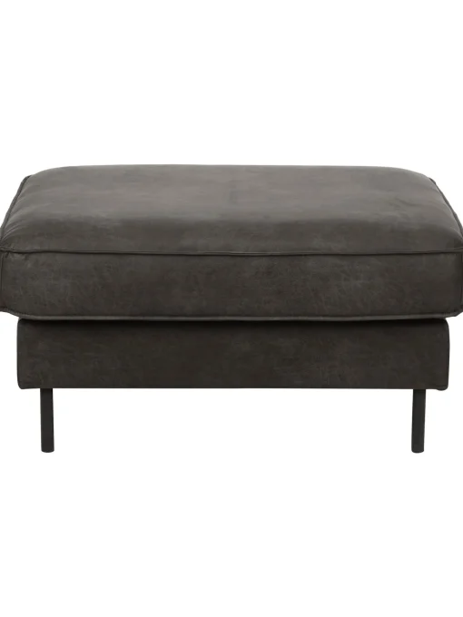 Reposapies Puf De Cuero Reciclado Hunter