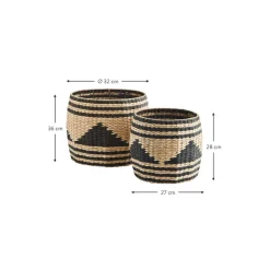 Set De Cestas De Jacinto De Agua Pyramid, 2 Uds.