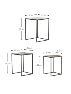 Set De Mesas Auxiliares Dwayne, 3 Uds.