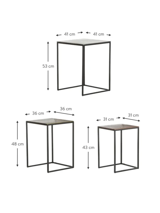 Set De Mesas Auxiliares Dwayne, 3 Uds.