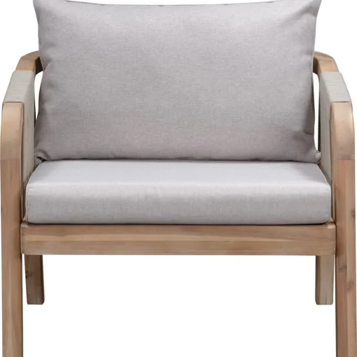 Set Lounge Para Exterior De Madera De Acacia Lu, 4 Pzas.