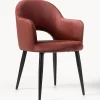 Silla Con Reposabrazos De Terciopelo Rachel