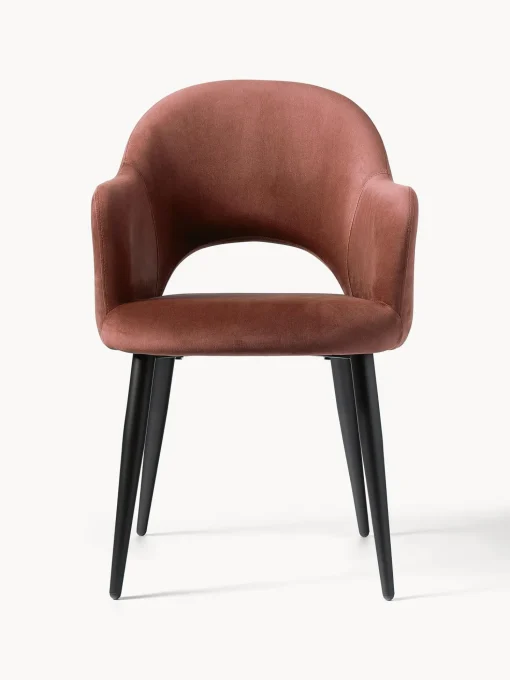 Silla Con Reposabrazos De Terciopelo Rachel