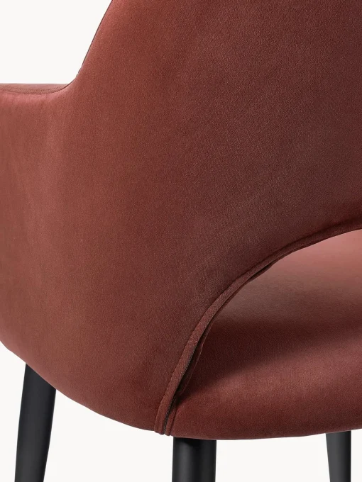 Silla Con Reposabrazos De Terciopelo Rachel