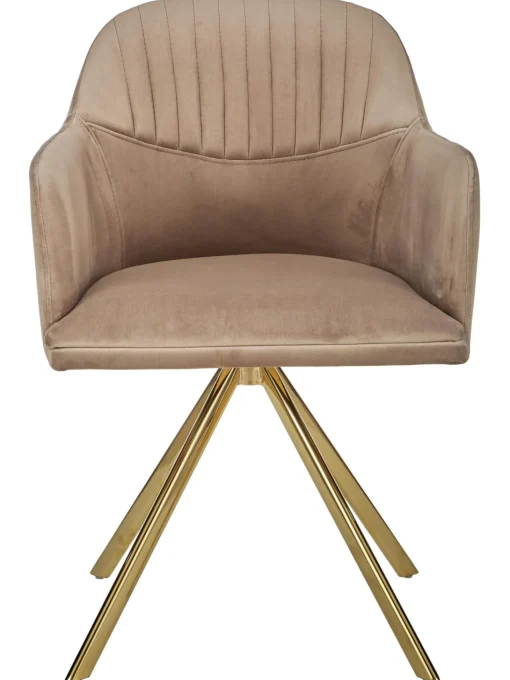 Silla Giratoria Con Reposabrazos De Terciopelo Lola