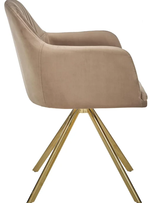 Silla Giratoria Con Reposabrazos De Terciopelo Lola