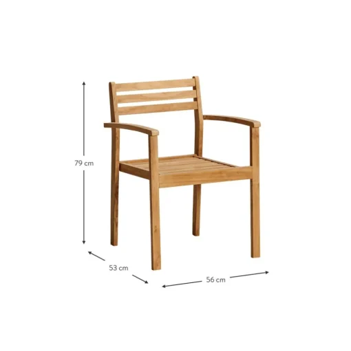 Silla Para Exterior De Teca Oxford