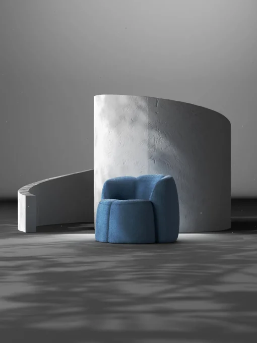 Sillon En Tejido Boucle Fleur