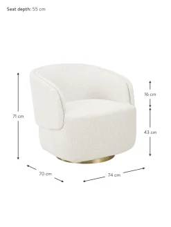 Sillon Giratorio En Tejido Boucle Irene