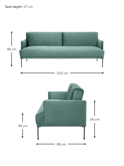 Sofa Cama De Terciopelo Fluente (3 Plazas)