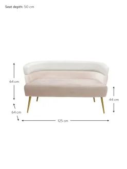 Sofa De Terciopelo En Diseno Retro Sandwich (2 Plazas)