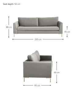 Sofa De Terciopelo Luna (3 Plazas)