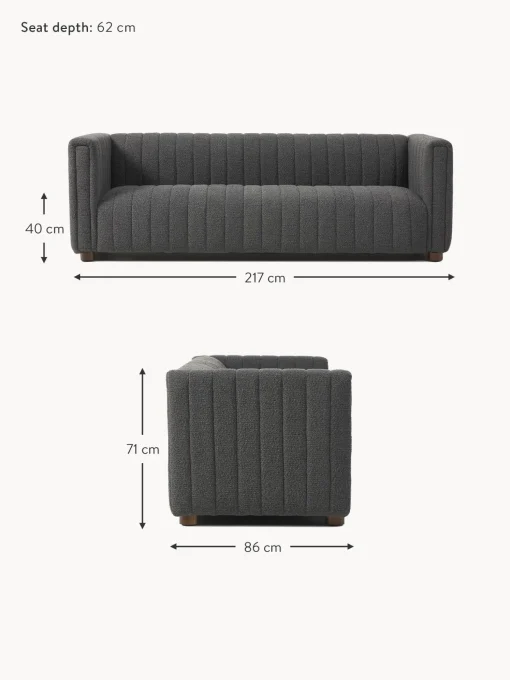 Sofa En Tejido Boucle Antonio (3 Plazas)