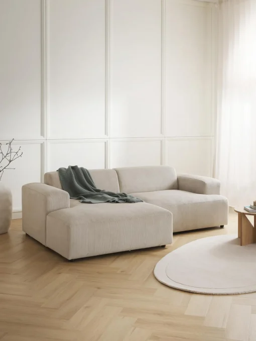 Sofa Rinconera De Pana Melva (3 Plazas)