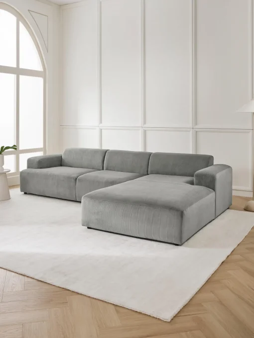 Sofa Rinconera De Pana Melva (4 Plazas)
