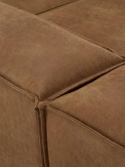 Sofa Rinconera Modular De Cuero Lennon (4 Plazas)