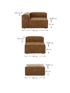 Sofa Rinconera Modular De Cuero Lennon (4 Plazas)
