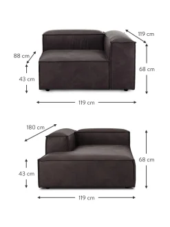 Sofa Rinconera Modular De Cuero Reciclado Lennon