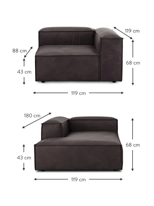 Sofa Rinconera Modular De Cuero Reciclado Lennon