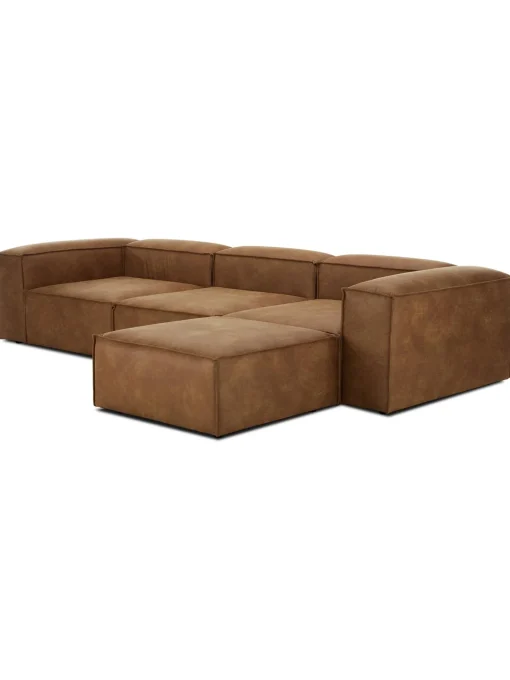 Sofa Rinconera Modular De Cuero Lennon (4 Plazas)
